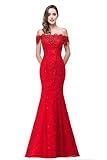 Babyonline Off Shoulder Lace Long Bridesmaid Maxi Prom Dress for Wedding CPS199