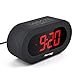 REACHER Easy Snooze and Time Setting Digital Alarm Clock, Charging Station Phone Charger with USB Port, Battery Backup for Android Phone iPhone Tablet ipad (Black)