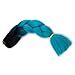 Forevery Braiding Hair Synthetic Ombre Hair Braiding Extensions High Temperature Fiber Crochet Twist Braids Black to Cyan Ombre Color (24