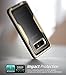 i-Blason Case for Galaxy Note 8, Magma Series Built-in Screen Protective Clear Back Cover with Holster Heavy Duty Belt Clip Shell (Gold)