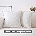 baibu Cotton Embroidered Decor Throw Pillow Case Floral Pattern Cushion Cover for Living Room Off White,1PC