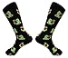 Balanced Co. Frog Sipping Tea Meme Dress Socks Funny Socks Crazy Socks Casual Cotton Crew Socks (Black)