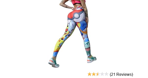 Gfday Women S Fitness Anime Characters Printed Fitted Yoga Pant Slimming Leggings Multicoloured Medium Amazon Com Au Fashion