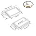 SpzcdZa 8pcs Office Library File Drawer Cabinet Card Tag Label Card Holder Drawer Pull/Label Holders/Label Frames Card/Label Holder Modern Label Holders Metal Frame (105x60mm Silver)