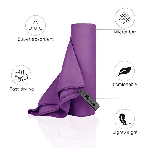 Relefree Microfibre Towel Quick Dry Towels Travel Towels Set of 2 Piece Large and Extra Large Sizes-for Swimming Pool Camping Gym Sports Yoga and Pilates etc