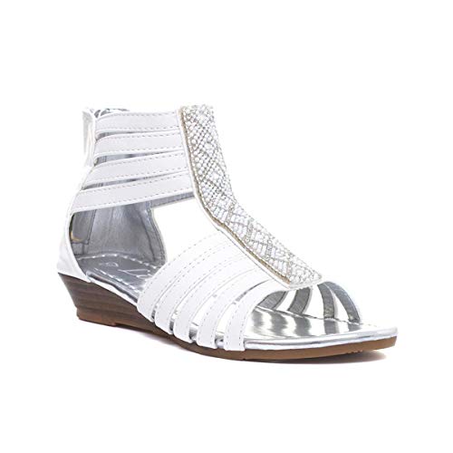 white flat gladiator sandals
