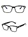 CGID CT84 Computer Glasses Readers Reading Video Gaming Glasses of Anti Blue Light Eye Strain and UV Light,Vintage Rectangle Black Frame,Transparnet Lens