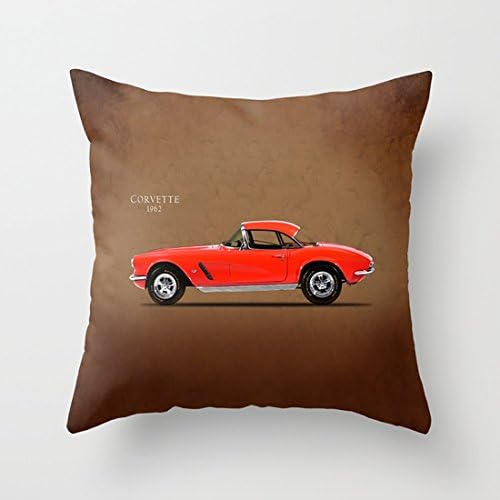 CqxinFuxi Cushion Chevrolet Corvette 1962 Pillow case Cases with Pleasing Feeling 18 x 18In