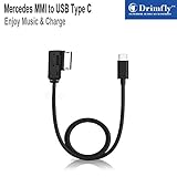 Drimfly Mercedes-Benz MMI USB Type C Adapter，Media-in Aux Charge and Music Cord, USB Type C Connector for Your Phones, for Samsung S9, S8, Google Pixel 2/2XL,HTC U11,Moto Z2,Samsung S8/N8,Nexus