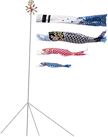 Amazon 鯉のぼり ワタナベ 錦鯉 マイホームセット 綾錦鯉 ４０号 ４ｍ３匹 浪千鳥吹流し こいのぼり おもちゃ