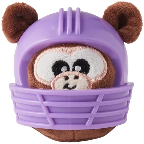 Outward Hound Helmet Headz Monkey Dog Toy, Plush Squeaky Fetch Ball, Durable Do…