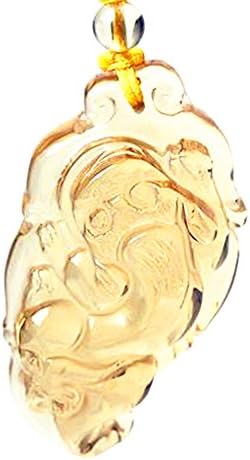 GOOD luck Natural citrine wealth pi yao head charm pendants