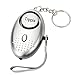 Safesound Personal Alarm Keychain, Trippix 130dB Siren Song Personal Safety Alarms for Women Self Defense, Portable Personal Security Alarms with Flashlight for Kids - Silver