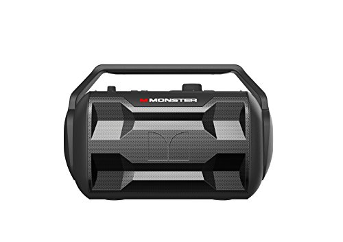 Monster-NOMAD-30-Watt-30-Hour-Portable-Bluetooth-Speaker-Weather-Resistant-IPX4-AUX-Input-MIC-Input-FM-Radio-and-USB-Charger-for-your-Portable-Devices-Black