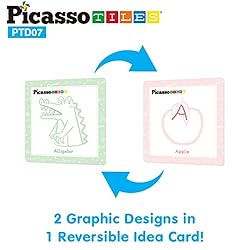 PicassoTiles 42PCs Magnetic Building Tiles Learning