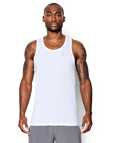 Under Armour Men's Streaker Run Singlet, White (100), Large