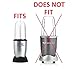 Blendin 2 Pack 16 Ounce Tall Cup with Black Jar Lid, Fits Original Magic Bullet Blender Juicer 250W MB1001