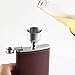 YWQ 8oz Stainless Steel Brown PU Leather Flask, Heavy Duty Hip Flask Gift Set,Includes Funnel and Gift Box