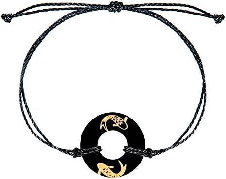 Life Token Custom Made Wide Bracelet Reminder Engraved Message Novelty Jewelry For Couples His and Hers Inspirational Family Gift For Both Men and Women (Black with Gold Engraving)