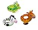 Intex Animal Split Ring Pool Floats Set Bundle Includes Zebra, Frog  Giraffe - 3 Pack (Assorted Designs)
