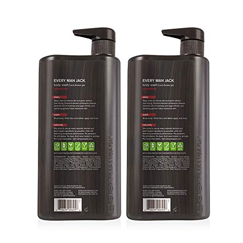 Every Man Jack Men's Body Wash 33ounce Twin Pack 2 Bottles