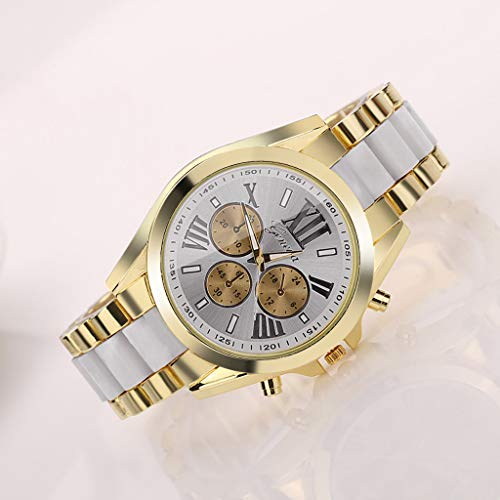 Clearance! LUCAMORE Mens Luxury Quartz Analog Watches Business Casual Chronograph Wristwatch Stainless Steel Strap