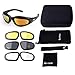 KEMIMOTO Polarized Motorcycle Glasses, Riding Goggles with 4 Lens Kit for Outdoor Activities
