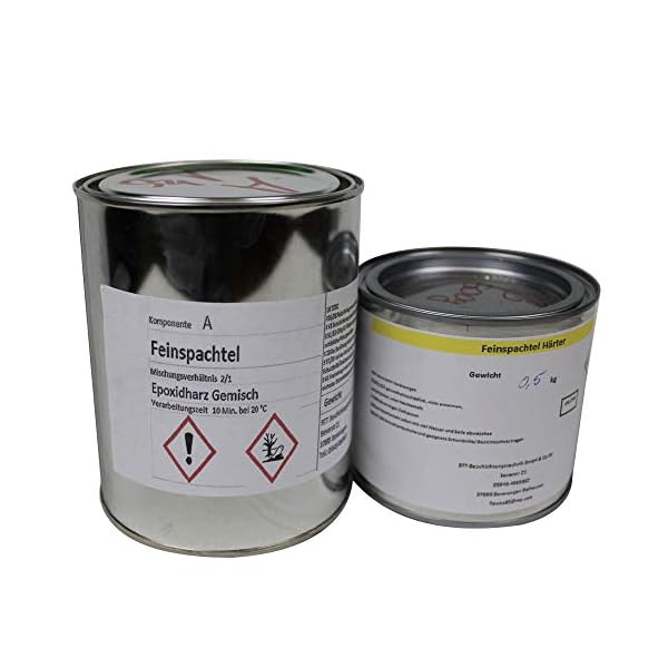 BTT-FS Epoxidharz Spachtel (0,75kg) Reparaturspachtel für Autoreparatur und Bereichsausbesserung