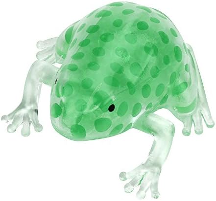 Slow Rising Toy, Mochi Squeezing Stress Relief Toy Squishy Toy, Bead Stress Ball Toy Kawaii Frogs Toy Party Favor Birthday Gift for Adults Kids Toldders Boys Girls (Green)