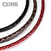 T400 Black Brown Red Pink White Bangle Charm Braided Bracelet Genuine Cowhide Leather Wristband for Unisex Women Men Beads Gift