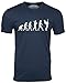 Guitar Player Evolution Funny T-Shirt Guitarist musician Tee T Shirt Navy M