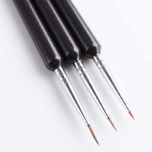 GBSTORE Professional Sable Nail Art Brush Pen Painting Drawing Tool Set of 3