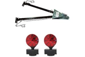 EZ TRAVEL COLLECTION Universal Tow Bar Kit LED Magnetic Tow Lights and Adjustable Mount Tow Bar Complete Tow Package Kit Towing (Heavy Duty)