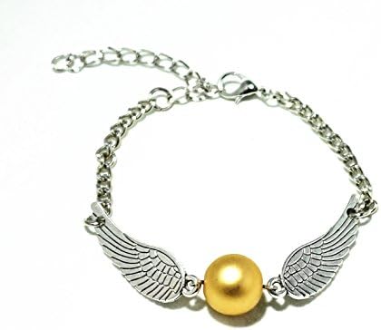 Steampunk Quidditch Bracelets,Angel Wings Golden Ball, Snitch Bracelet