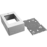 Legrand Wiremold 700 Series Metal Raceway Extra Deep Electrical Box, White | Extend Permanent Power, Durable Steel, Screw Installation, Paintable, Customizable Cut to Size, Surface Mount