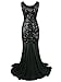Vijiv Womens 1920s Sequin Mermaid Long Evening Formal Dress for Gatsby Party