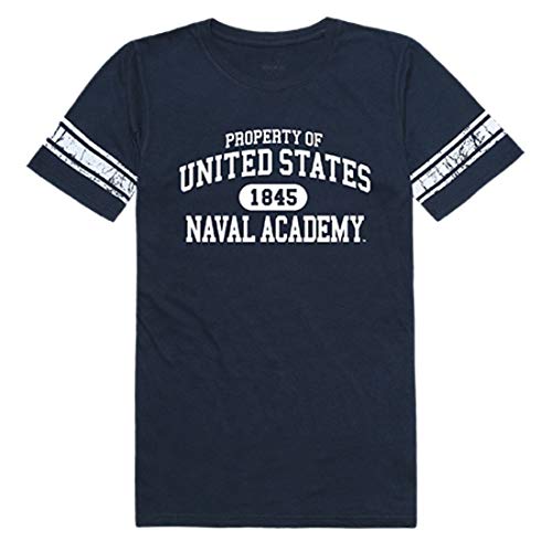 USNA United States Naval Academy Midshipmen Womens Property Tee T-Shirt  Navy Medium