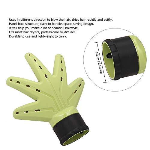 Mary Paxton Hair Diffuser For Curly Hair,Hair Dryer Diffuser Hand Shape Hairdressing Curly Hair Styling Tools Salon Hairstyling Accessory Pro - Thumbnail 2