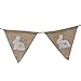 Tinksky Easter Festival Banner Rabbit Shape Hessian Bunting Banner(Brown)