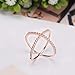 SOMEN TUNGSTEN 925 Sterling Silver Criss Cross Rings Rose Gold CZ Eternity Engagement Wedding Band Size 11
