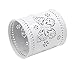 EasyPAG 2 Pcs 3-1/4 inch Dia x 3-3/4 inch High Round Floral Desk Pencil Holder Butterfly Pattern Design, White
