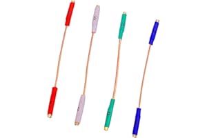 KOMITASUI Turntable Cartridge to Headshell Lead Wires, 7N OFC Audiophile Grade tonearm Cable, 24K Gold Plated Leadwire Headshell Wires for Turntable Record Players