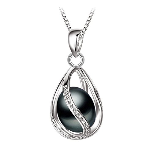 SuperLouisa Fashion Black Pearl Pendant AAAA pearl necklace & pendant ,pink pearl necklace pearl jewelry Purple