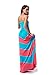 CYP Women's Sleeveless Summer Chevron Empire Maxi Dress Turquoise and Coral Medium