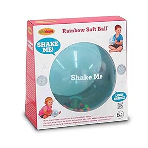 Edushape Sensory Ball for Baby And Toddlers (7 Inch) – Rainbow Soft Ball – Multi-Color Mini Noisemaker Toddler Ball for…