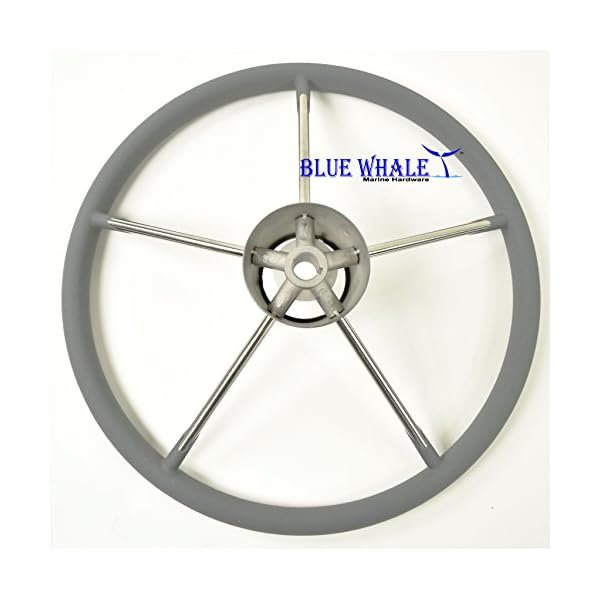 15-12-Stainless-Steel-5-Spoke-Destroyer-Steering-Wheel-with-Grey-Foam-Grip