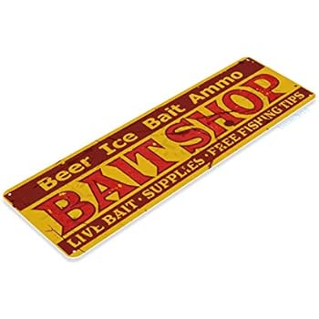 Amazon Com Tinworld Tin Sign Rinehart Jinx Lures Retro Rustic