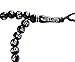 Black Plastic Tasbih with Silver Allah Muhammad Beads - 7mm Muslim Prayer Beads Rosary