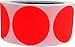 InStockLabels Blank Shooting Target Pasters 2 Inch 500 Adhesive Target Stickers, Fluoresent Red