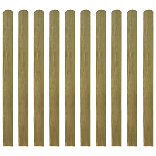 Imprägnierte Zaunlatten 10 Stk. Holz Kiefernholz Imprägniert Zaunlatte Holzzaun Gartenzaun Zaunbrett Zaunlatten…